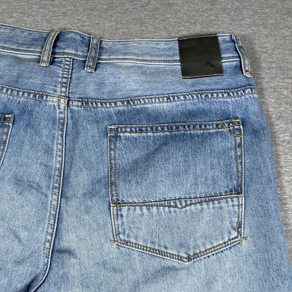 Tommy Bahama Jeans Mens 34x32 Blue Light Wash Straight Regular - Picture 7 of 12